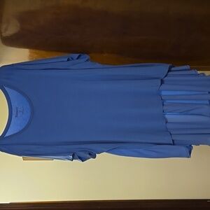 Roaman's Light Blue Knit/ Rayon Dress